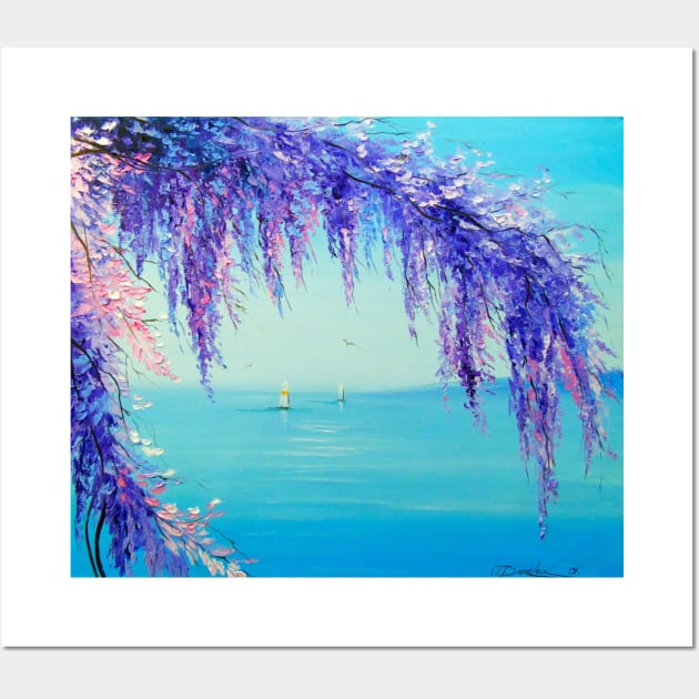 Wisteria by the sea Wall Art by OLHADARCHUKART